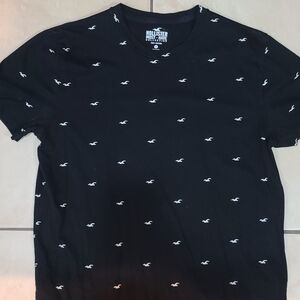 Hollister Black Tee with White Accents